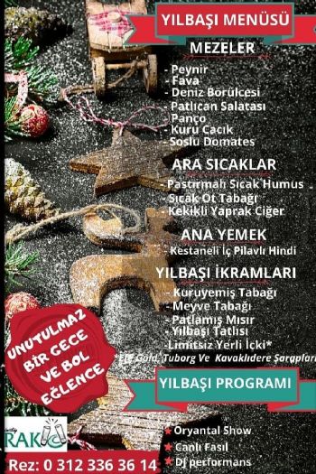 Ankara Rakıcı Ümitköy Meyhanesi 2020 Yılbaşı Programı