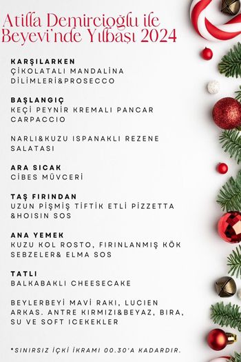 BeyEvi Alaçatı 2024 Yılbaşı Programı