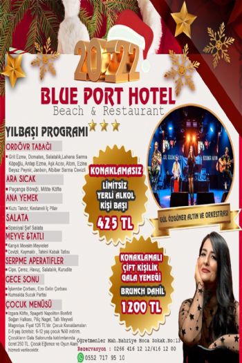 Blue Port Hotel 2022 Yılbaşı Programı