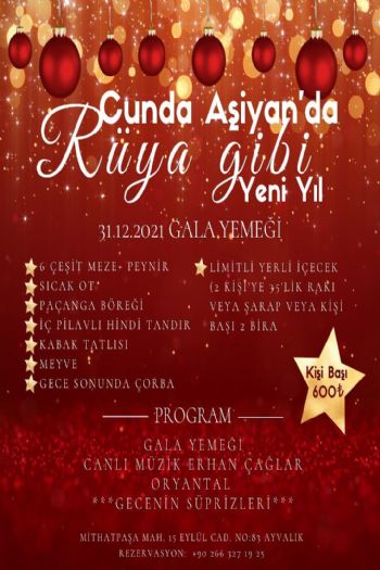 Cunda Aşiyan 2022 Yılbaşı Programı