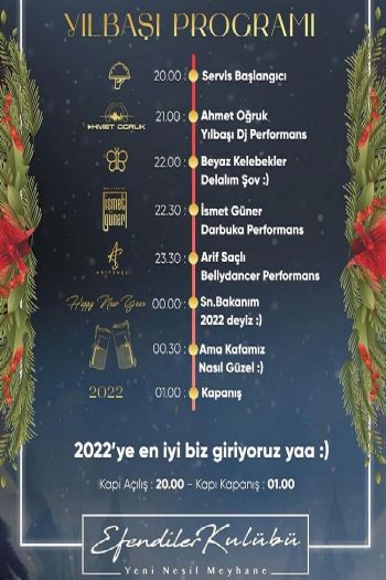 Efendiler Kulübü 2022 Yılbaşı Programı