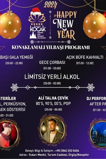 Emin Koçak Hotel Kapadokya 2024 Yılbaşı Programı