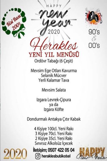 Herakles Butik Otel 2020 Yılbaşı Programı