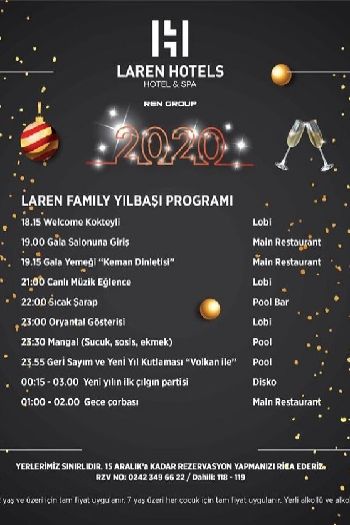 Laren Family Hotel Spa 2020 Yılbaşı Programı