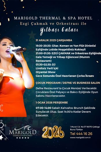 Marigold Thermal Hotel 2026 Yılbaşı Programı