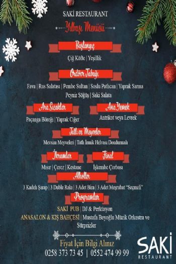 Saki Restaurant 2022 Yılbaşı Programı