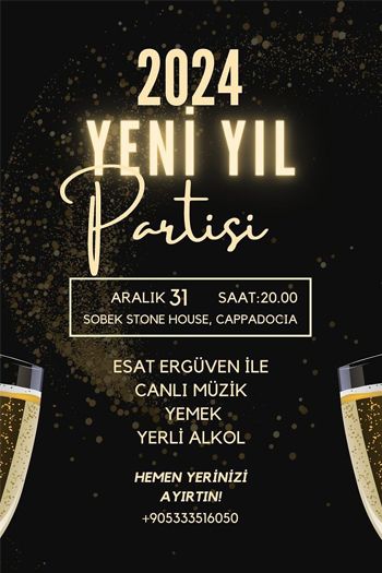 Sobek Stone House Cappadocia 2024 Yılbaşı Programı