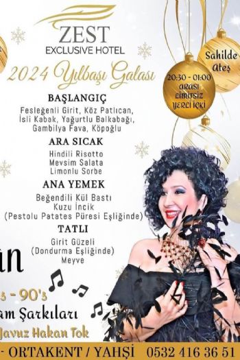 Zest Exclusive Hotel and Spa 2024 Yılbaşı Programı