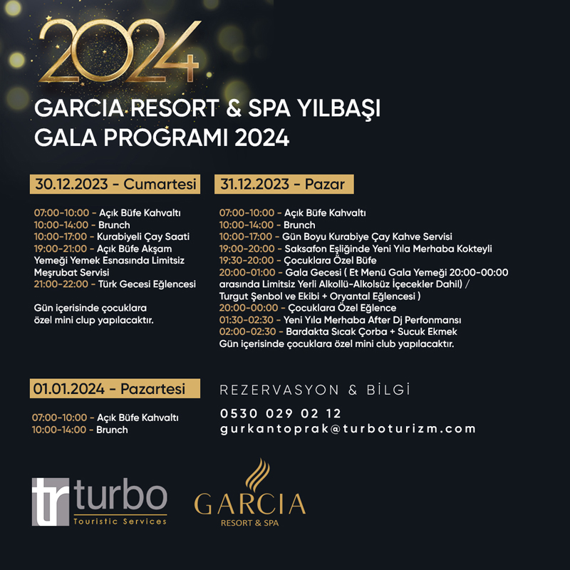 Garcia Resort  Spa 2024 Yılbaşı Programı